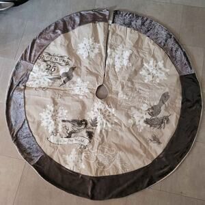 48" Tree Skirt from Khols Christmas Birds Neutral